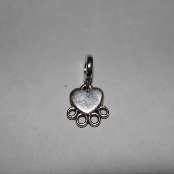 Pandora Hearts & Paw Print Dangle Charm Sterling Silver - Picture 5 of 8